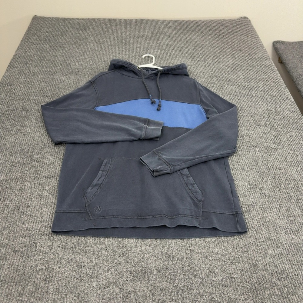 Fat Face Hoodie Mens L Blue Cotton Blend Colorblock Pullover Casual Streetwear